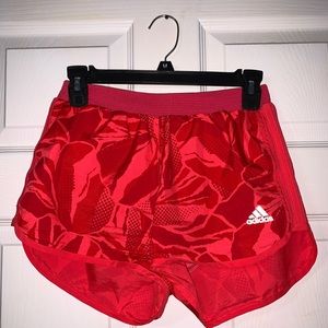 Pink and red adidas running shorts, size xs (fits like a lululemon size 4)